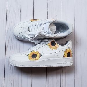 Nike Airforce 1 Custom Sunflower Sneakers 7.5/9